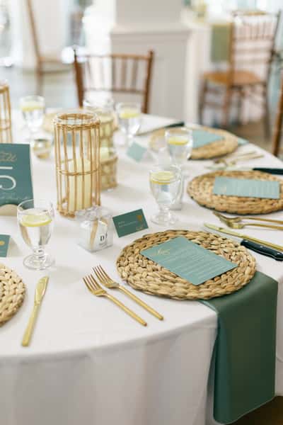Wedding Table Setting at Bluewater