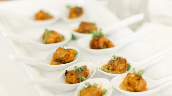 passed appetizers at bluewater