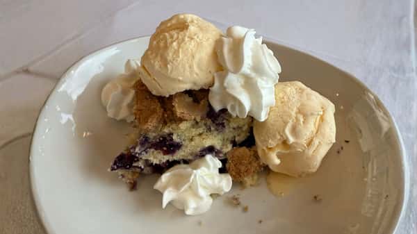 Blueberry Buckle served at Bluewater