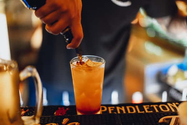 bartender making cocktail