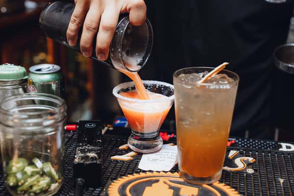 bartender making cocktail