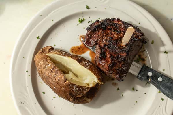 steak and a baked potato