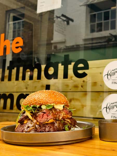 NEW CHEF’S SPECIAL — OUT TODAY!

Introducing “THE BORED OF BAVETTE”

This one’s been in the works for a while… and it’s finally here.

• Hand-made sesame brioche bun
• 40+ day dry-aged smash patty
• Sous vide dry-aged bavette
• American cheese
• Dill pickle
• Bone marrow mayo
• Iceberg
• Peppercorn sauce
• Crispy shoestring fries
• Fresh baby watercress

Limited stock per day 
Available for 1 month 
Subject to availability