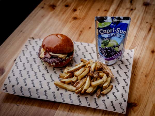 Mini boring burger kids meal