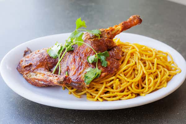 Crispy Duck Garlic Noodle