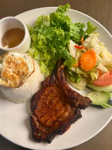 Pork Chop & Garlic Rice