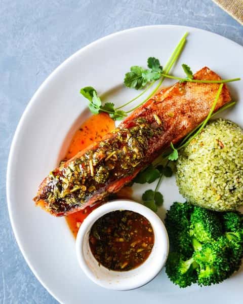 Grilled Ocean Trout with Cilantro Sauce