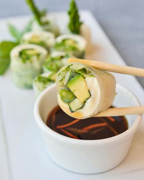 Tofu & Asparagus Spring Rolls