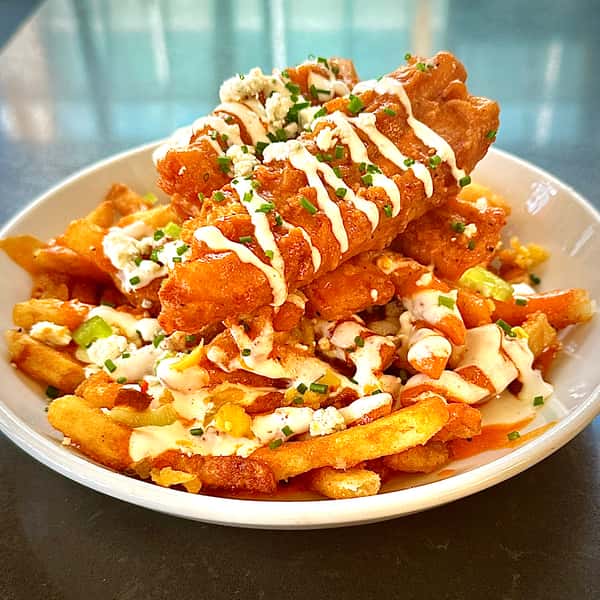 Buffalo Chicken Loaded Fries