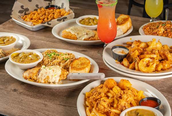 spread of menu items