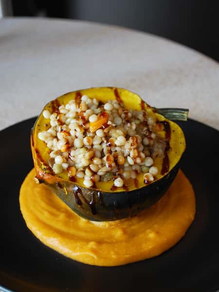 Sage Quinoa Stuffed Acorn Squash