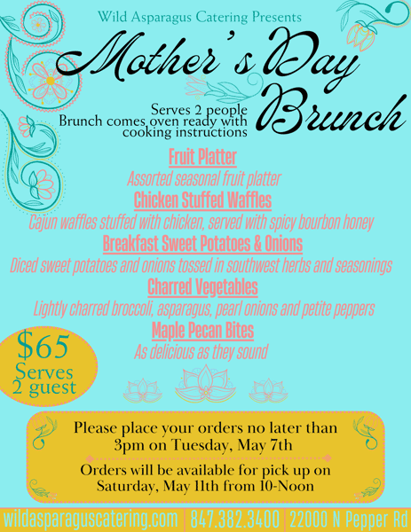 Mother's Day Brunch - Wild Asparagus Catering - Caterer in Lake ...