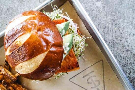 Seared Sustainable Salmon Sandwich