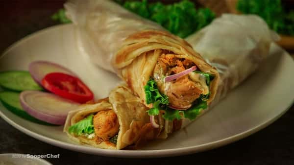 Soya Fish Wrap w/ Salad (vegan)