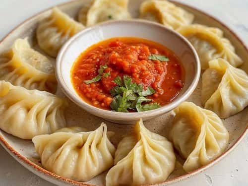 Momos (Steamed) (8)