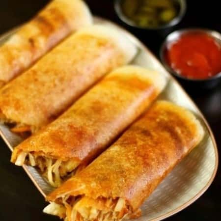 Chaat Diner Special Spring Dosa (vegan)