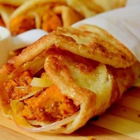 Soya Chicken Tikka Masala Roll w/ Salad