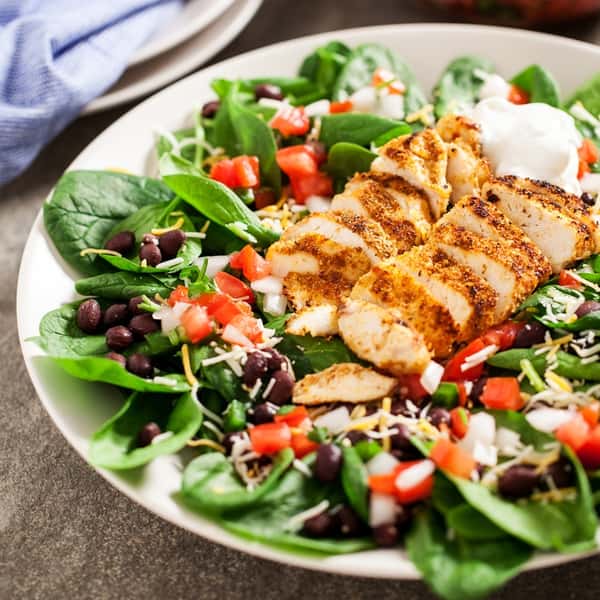 Chaat Salad Baby Spinach with Soya Chicken (Half Tray)