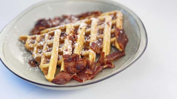 Crispy Sweet Bacon Waffles