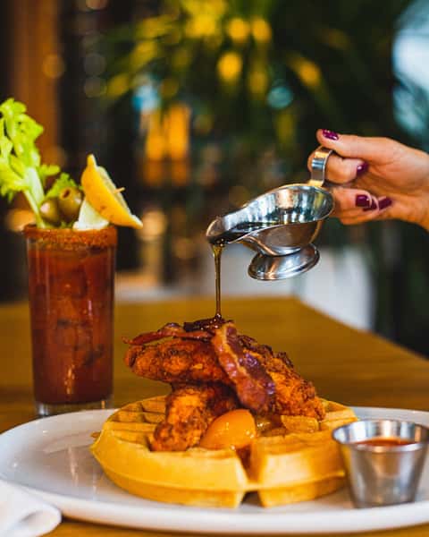 Chicken and waffles