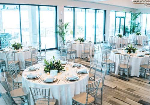 Oceanfront event space with patio