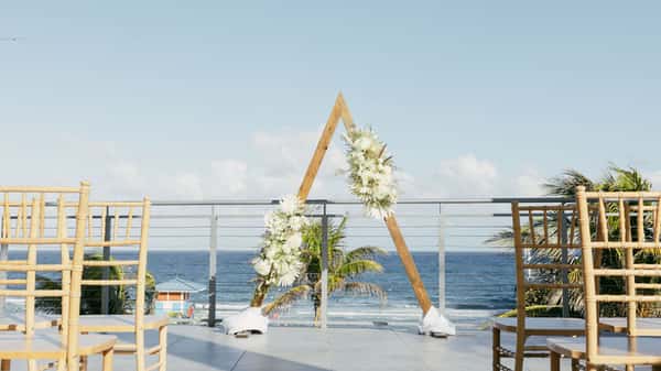 outdoor wedding display