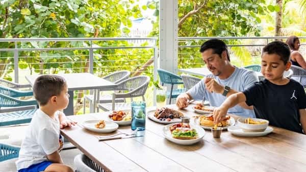 family having brunch