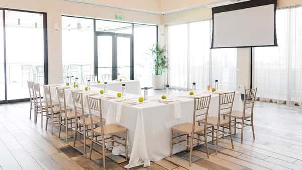 Table set for private event