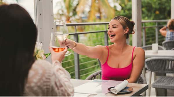 Ladies Having Brunch Oceanfront