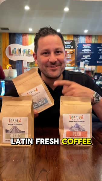Three origins. One love for coffee ☕🌎
Colombia, Peru, and Mexico — experience them all at Latin Fresh.
Our own Coffee Line Freshly brewed or freshly packed, it’s your choice.
 
#JoinTheMovement #ChangingTheWayWeEat #FreshLatinFastFood #LatinFreshCoffee #LatinVibes #CaféLatino
