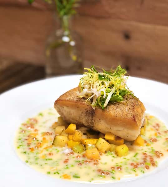 seared fish