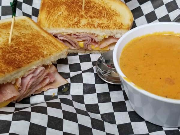 Thursday - Grilled Ham and Cheese with Tomato Basil Soup