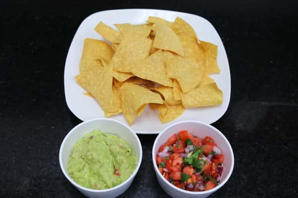 Chips with Fresh Pico de Gallo or Fresh Guacamole