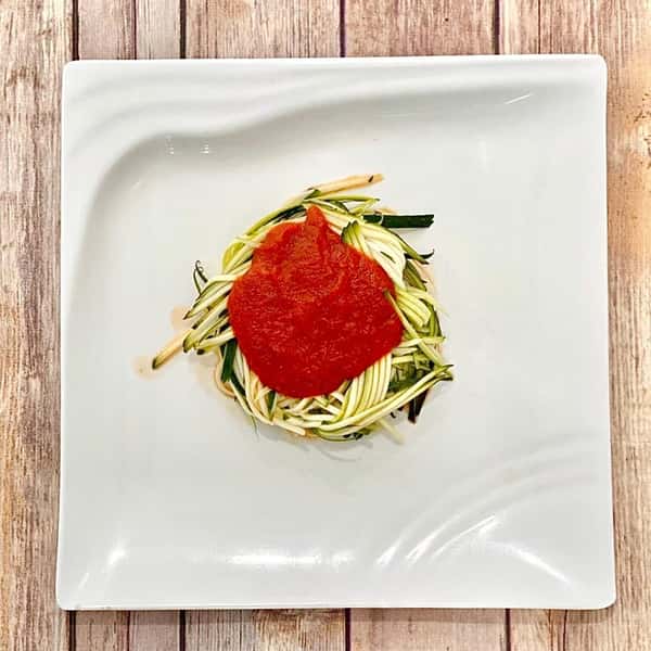 Ex Zucchini Pasta with Tomato Sauce