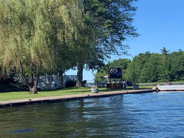 CC's on the Rideau, lakeside patio, boat docking,