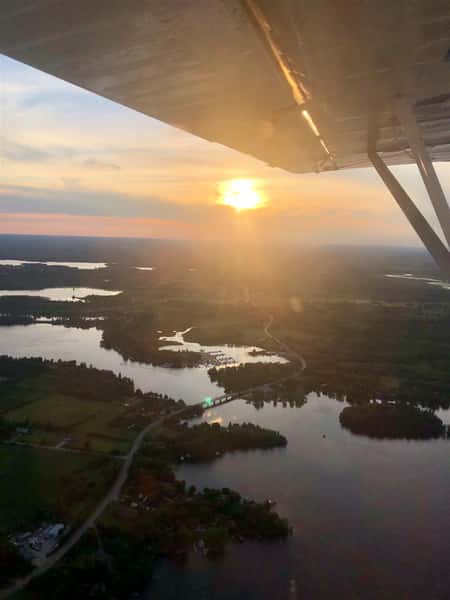 Aerial view, Smiths Falls, Perth, bridge, Oliver's Ferry, Rideau Ferry