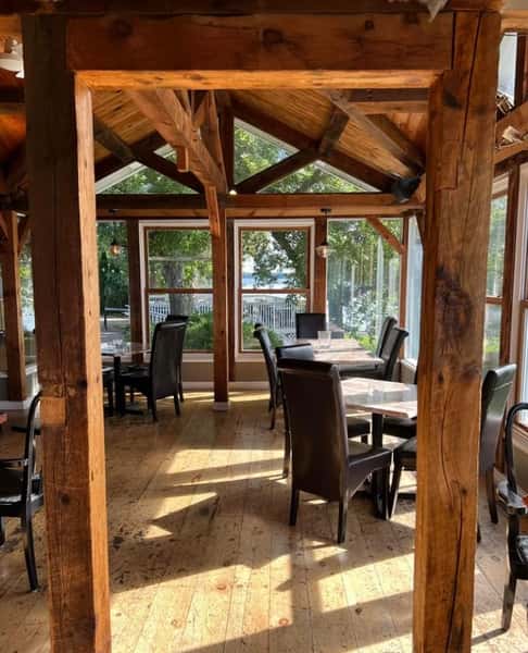 Enjoy the cozy atmosphere, waterside view while dining on our delectable meals