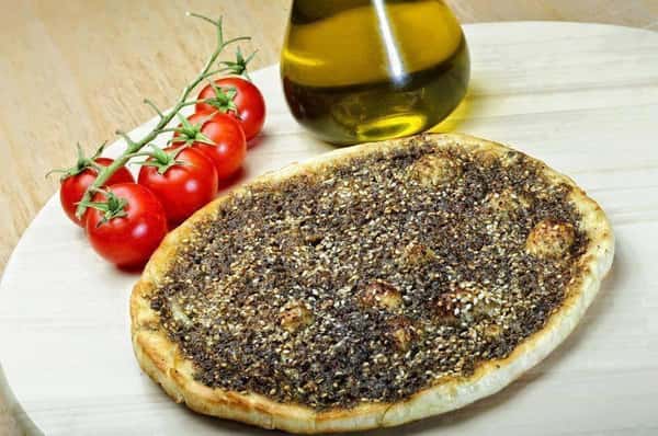 Lebanese Thyme Pizza (Manakish Zaatar)