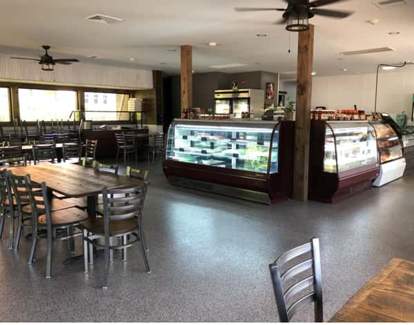 table and chairs in the dining area