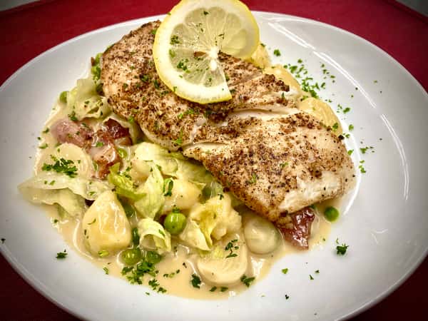 Halibut Petit Poi a la Francaise
