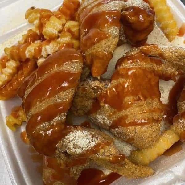 5 Wings with Hand cut Fries