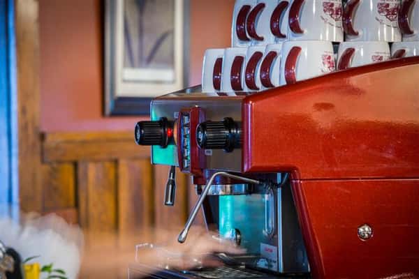 Close-up photo of a coffee machine