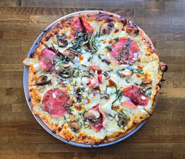 Salami Truffle Pizza