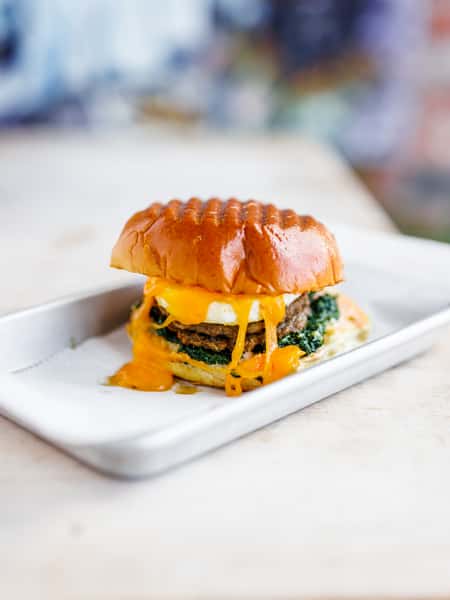 breakfast sandwich with sausage