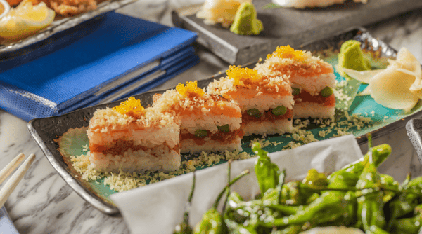 Yuzu-Miso Salmon Oshizushi