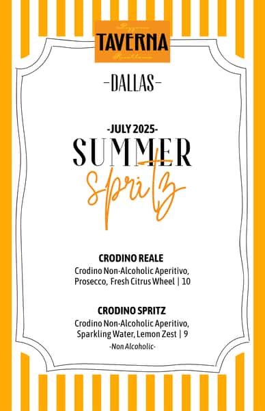 Taverna Knox Spritz Menu Updated