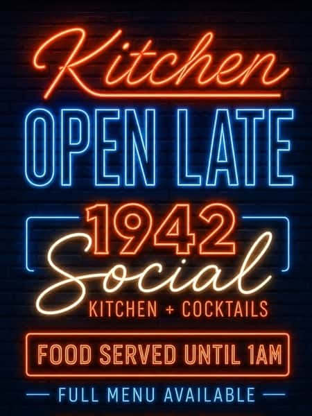 Dont do that drive thru or even ATLs beloved Waffle House. After the big game, come have a good meal late night. Social Saturdaze w/ Live DJ and kitchen open until 1am