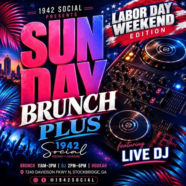 Braves Baseball Play at 1pm, Brunch Concludes at 3pm, but the day continues!! Special Labor Day Weekend College Football kickoff at 4pm. No work tomorrow so come Outside!! @ej.press.play checking in for the #SundayNightcap today featuring the primetime games