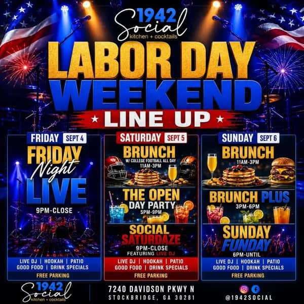 Labor Day weekend is often a big travel weekend but just as many come to the A so if you are visiting or staying in town let us help you with your vacation/staycation/Baecation program. Big Virgo Energy all weekend, we have VIP available, Live Band on Friday, Live Djs every night,  #Tequila Specials, all major sports, and amazing food!!