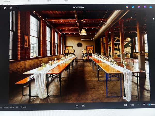 Barrel Room tables set up